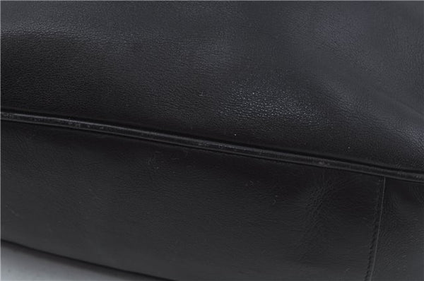 Authentic GUCCI Bamboo 2Way Shoulder Hand Bag Purse Leather Black Junk J1867