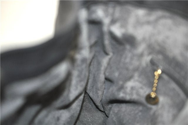 Authentic GUCCI Bamboo 2Way Shoulder Hand Bag Purse Leather Black Junk J1867