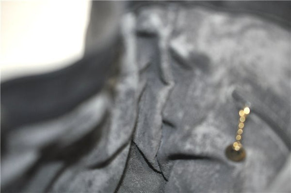 Authentic GUCCI Bamboo 2Way Shoulder Hand Bag Purse Leather Black Junk J1867