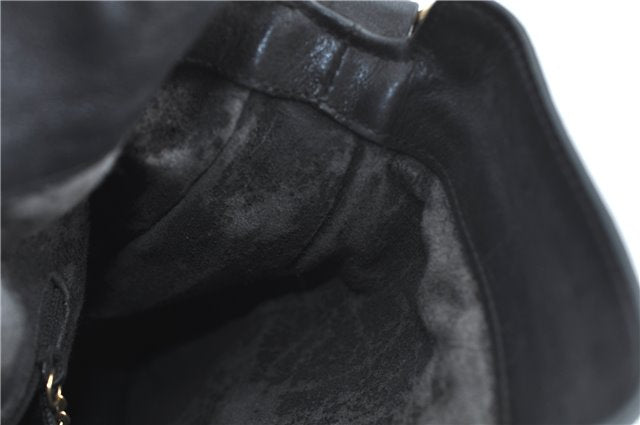 Authentic GUCCI Bamboo 2Way Shoulder Hand Bag Purse Leather Black Junk J1867