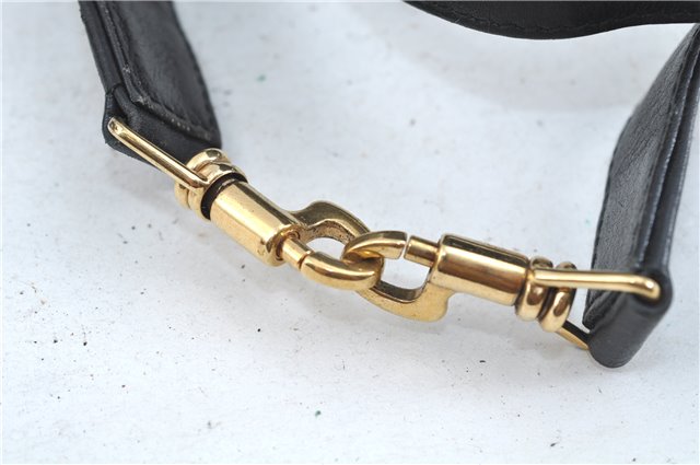 Authentic GUCCI Bamboo 2Way Shoulder Hand Bag Purse Leather Black Junk J1867