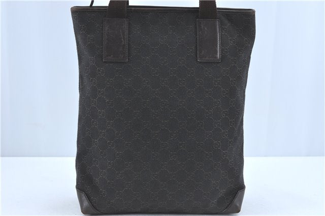Authentic GUCCI Shoulder Tote Bag GG Canvas Leather 180450 Brown J1869