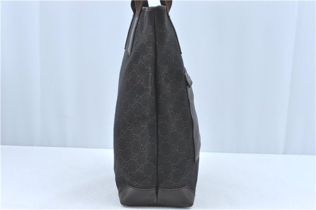 Authentic GUCCI Shoulder Tote Bag GG Canvas Leather 180450 Brown J1869