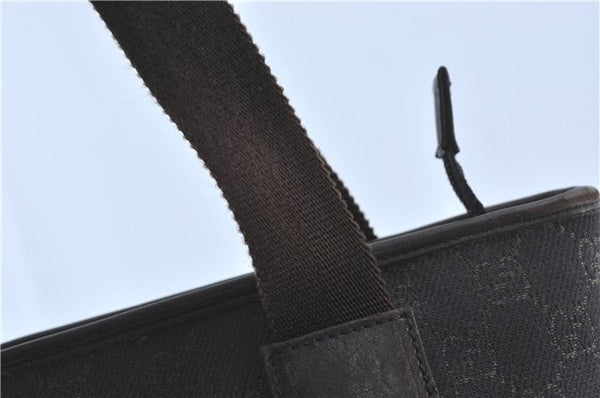 Authentic GUCCI Shoulder Tote Bag GG Canvas Leather 180450 Brown J1869