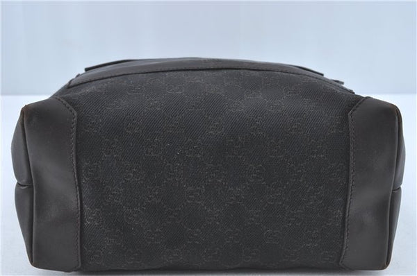 Authentic GUCCI Shoulder Tote Bag GG Canvas Leather 180450 Brown J1869