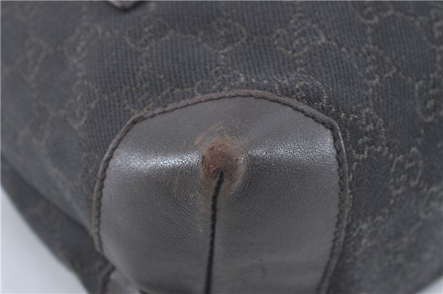 Authentic GUCCI Shoulder Tote Bag GG Canvas Leather 180450 Brown J1869