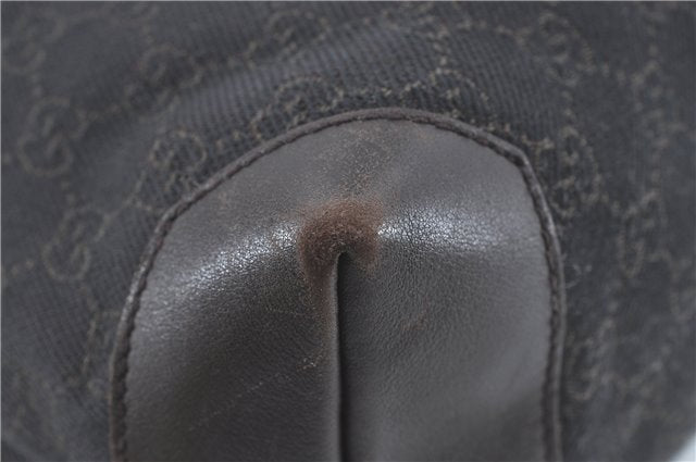 Authentic GUCCI Shoulder Tote Bag GG Canvas Leather 180450 Brown J1869