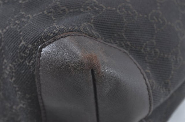 Authentic GUCCI Shoulder Tote Bag GG Canvas Leather 180450 Brown J1869