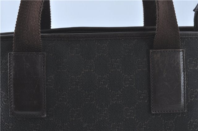 Authentic GUCCI Shoulder Tote Bag GG Canvas Leather 180450 Brown J1869