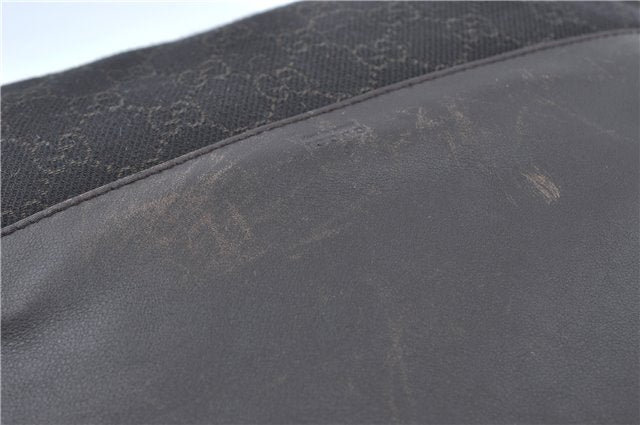 Authentic GUCCI Shoulder Tote Bag GG Canvas Leather 180450 Brown J1869