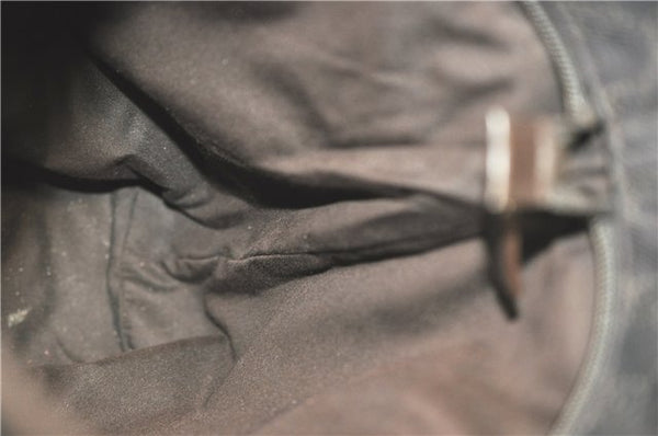 Authentic GUCCI Shoulder Tote Bag GG Canvas Leather 180450 Brown J1869