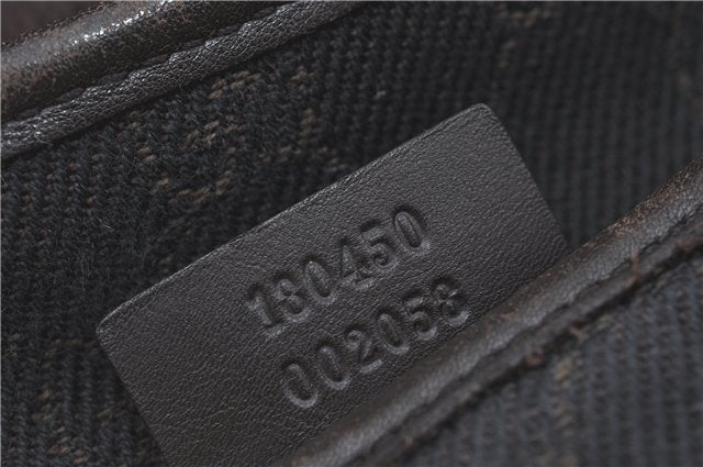 Authentic GUCCI Shoulder Tote Bag GG Canvas Leather 180450 Brown J1869