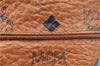 Authentic MCM Visetos Leather Vintage Shoulder Cross Body Bag Purse Brown J1873