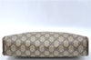 Authentic GUCCI Clutch Hand Bag Purse GG PVC Leather Brown Junk J1876
