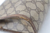 Authentic GUCCI Clutch Hand Bag Purse GG PVC Leather Brown Junk J1876