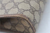 Authentic GUCCI Clutch Hand Bag Purse GG PVC Leather Brown Junk J1876