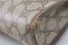 Authentic GUCCI Clutch Hand Bag Purse GG PVC Leather Brown Junk J1876