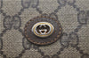 Authentic GUCCI Clutch Hand Bag Purse GG PVC Leather Brown Junk J1876