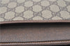 Authentic GUCCI Clutch Hand Bag Purse GG PVC Leather Brown Junk J1876