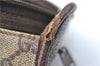 Authentic GUCCI Clutch Hand Bag Purse GG PVC Leather Brown Junk J1876