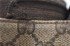 Authentic GUCCI Clutch Hand Bag Purse GG PVC Leather Brown Junk J1876