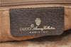 Authentic GUCCI Clutch Hand Bag Purse GG PVC Leather Brown Junk J1876