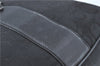 Authentic Ferragamo Gancini Logo Canvas Leather Shoulder Tote Bag Black J1877