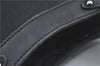 Authentic Ferragamo Gancini Logo Canvas Leather Shoulder Tote Bag Black J1877