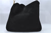 Authentic GUCCI Bamboo 2Way Shoulder Hand Bag Purse Suede Leather Black J1878