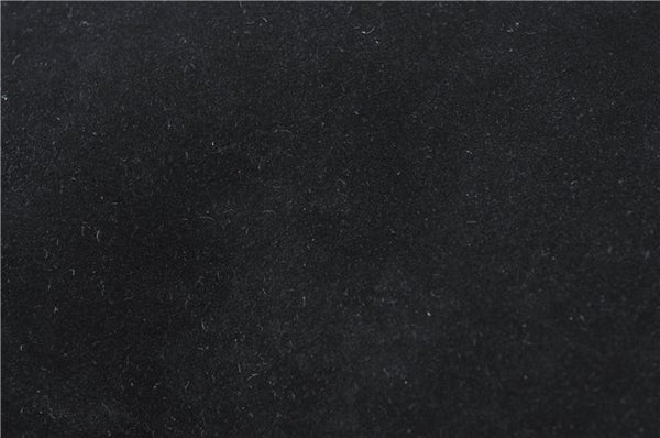 Authentic GUCCI Bamboo 2Way Shoulder Hand Bag Purse Suede Leather Black J1878