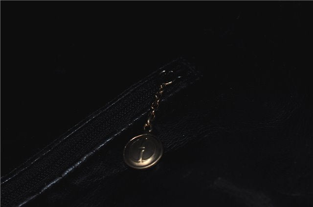 Authentic GUCCI Bamboo 2Way Shoulder Hand Bag Purse Suede Leather Black J1878