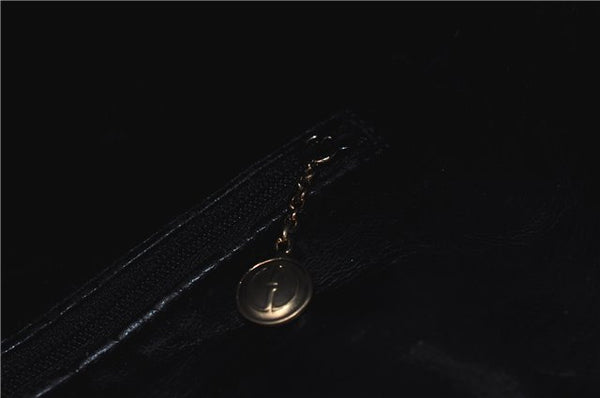 Authentic GUCCI Bamboo 2Way Shoulder Hand Bag Purse Suede Leather Black J1878