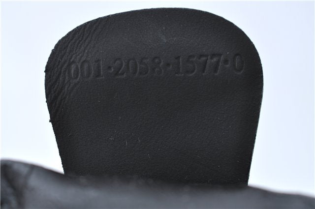 Authentic GUCCI Bamboo 2Way Shoulder Hand Bag Purse Suede Leather Black J1878