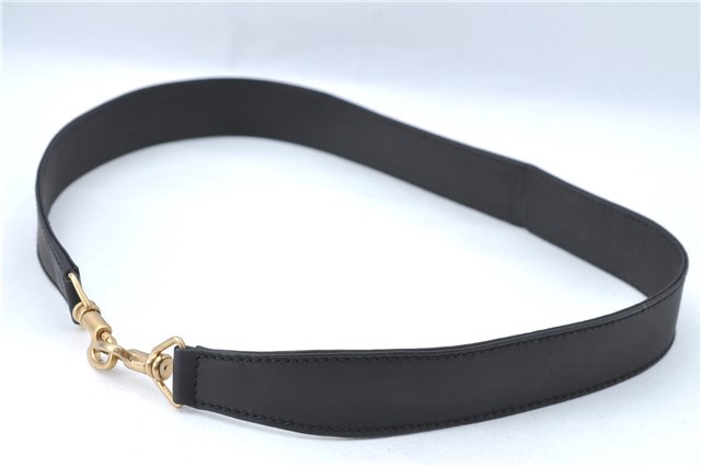 Authentic GUCCI Bamboo 2Way Shoulder Hand Bag Purse Suede Leather Black J1878