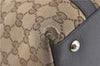 Authentic GUCCI Abbey Shoulder Tote Bag GG Canvas Leather 141470 Brown J1879