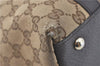 Authentic GUCCI Abbey Shoulder Tote Bag GG Canvas Leather 141470 Brown J1879