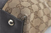 Authentic GUCCI Abbey Shoulder Tote Bag GG Canvas Leather 141470 Brown J1879