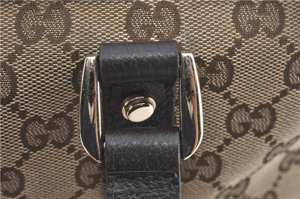 Authentic GUCCI Abbey Shoulder Tote Bag GG Canvas Leather 141470 Brown J1879