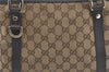 Authentic GUCCI Abbey Shoulder Tote Bag GG Canvas Leather 141470 Brown J1879