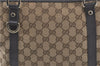 Authentic GUCCI Abbey Shoulder Tote Bag GG Canvas Leather 141470 Brown J1879