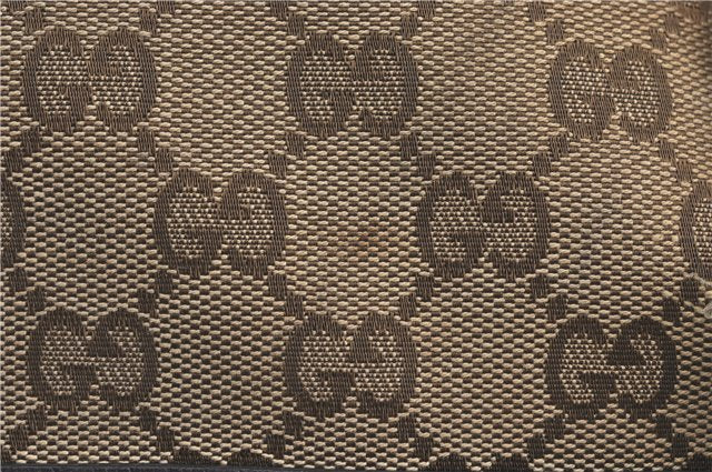 Authentic GUCCI Abbey Shoulder Tote Bag GG Canvas Leather 141470 Brown J1879