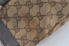 Authentic GUCCI Abbey Shoulder Tote Bag GG Canvas Leather 141470 Brown J1879