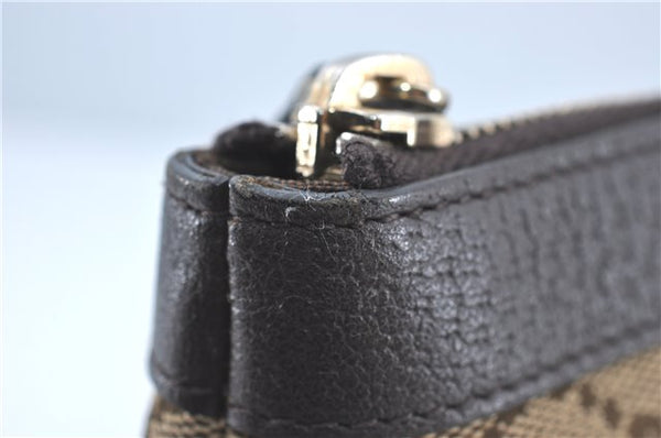 Authentic GUCCI Abbey Shoulder Tote Bag GG Canvas Leather 141470 Brown J1879