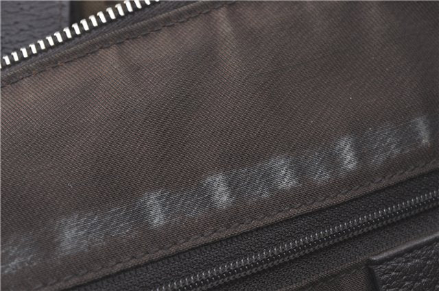 Authentic GUCCI Abbey Shoulder Tote Bag GG Canvas Leather 141470 Brown J1879