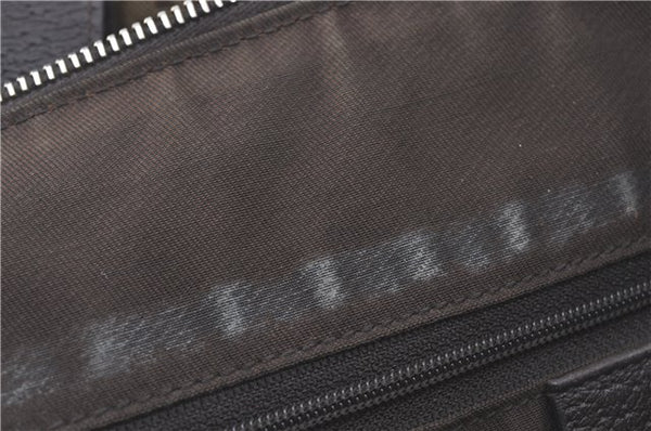 Authentic GUCCI Abbey Shoulder Tote Bag GG Canvas Leather 141470 Brown J1879