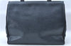 Authentic Salvatore Ferragamo Vara Leather Shoulder Tote Bag Navy Blue SF J1880