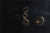 Authentic Salvatore Ferragamo Vara Leather Shoulder Tote Bag Navy Blue SF J1880