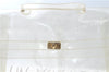 Authentic HERMES Vinyl Kelly Beach Hand Bag Purse Clear  J1881