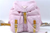 Authentic PRADA Nylon Enamel Backpack Light Pink J1884