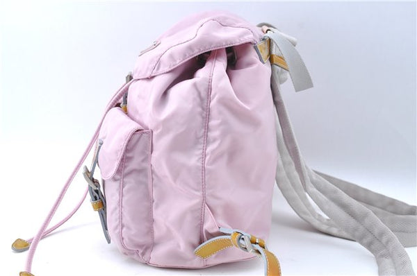 Authentic PRADA Nylon Enamel Backpack Light Pink J1884